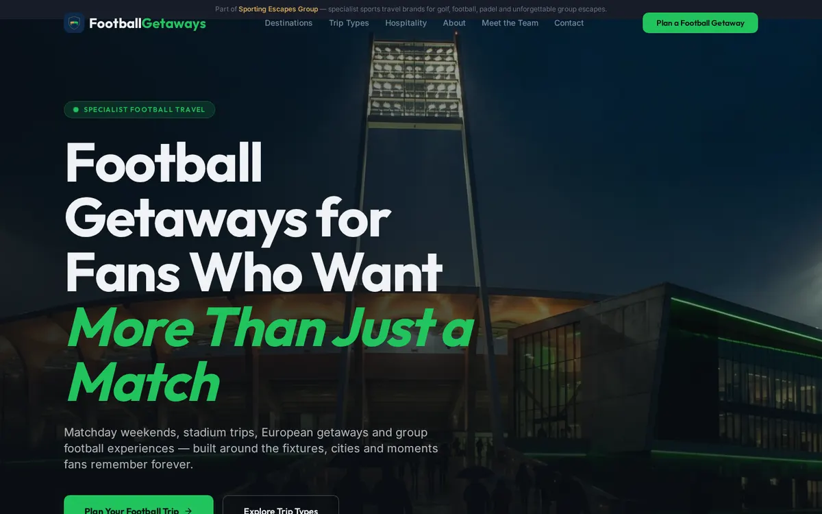 Football Getaways preview
