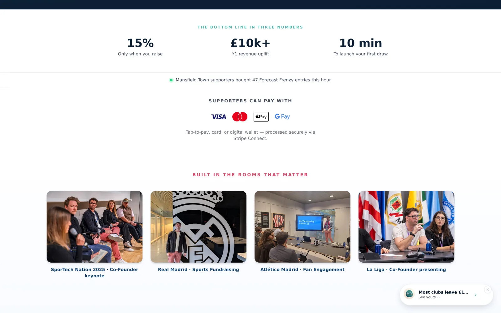 Play Fund Win product section