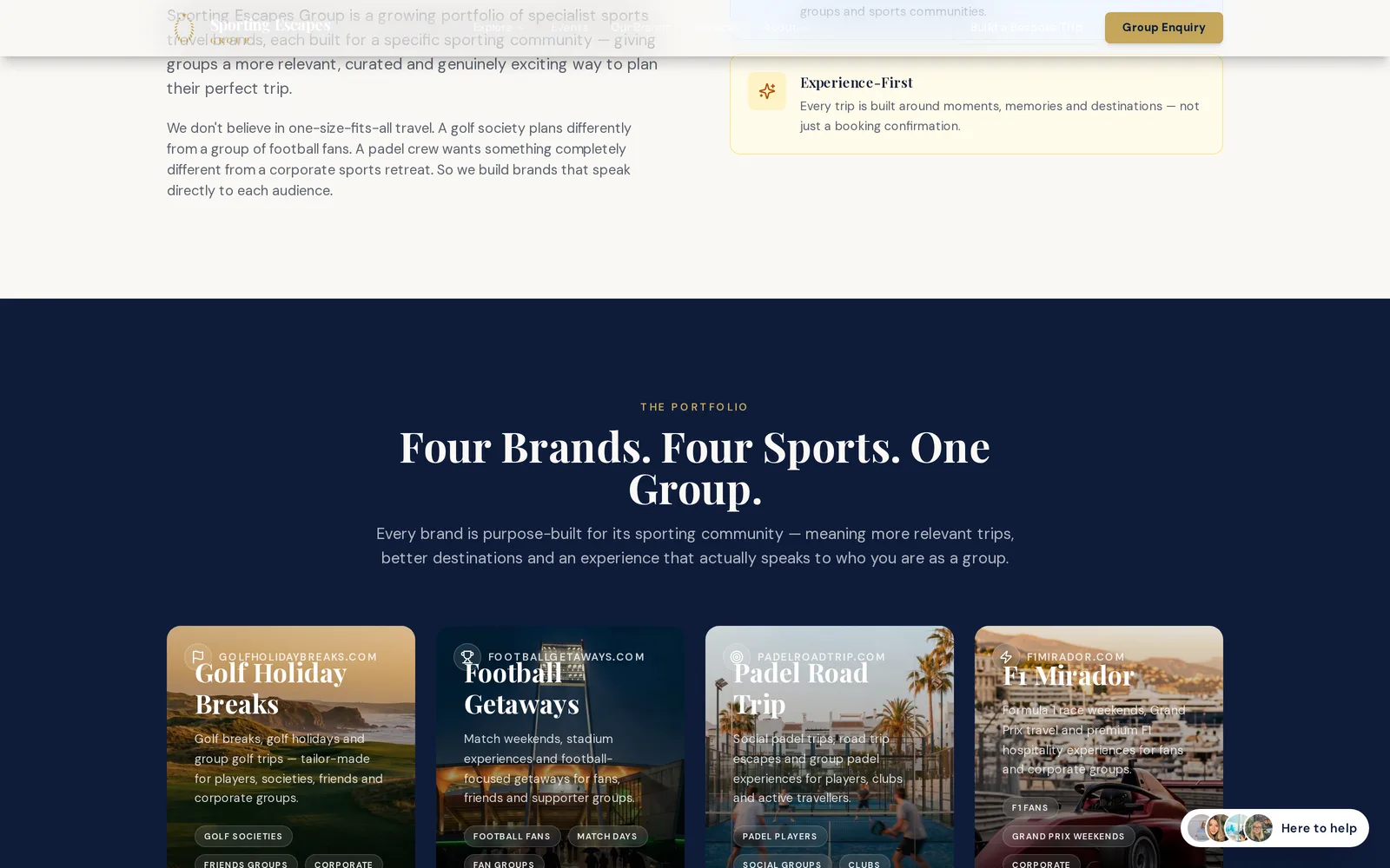 Sporting Escapes Group trip listings